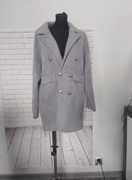 Płaszczyk szary angora wełna wiskoza 