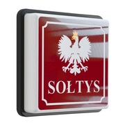 SOŁTYS WÓJT podświetlana tabliczka lampa LED tablica herb godło Polski BLK
