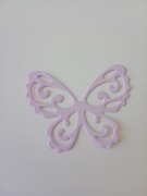 Scrapki fioletowe motylki ażurowe handmade scrapbooking motyl 3 szt