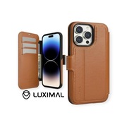 Etui iPhone 14 Pro Max, Luximal, portfelowe, skórzane, RFID, pełna ochrona