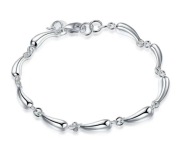 Bransoletka łzy krople posrebrzana unisex + pudełko