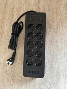 Listwa zasilająca 10 gniazd + 4 porty USB, 4000W / 16A