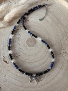 Naszyjnik lapis lazuli turmalin krysztal Gorski 45 cm