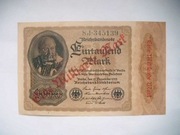 Banknot Niemcy - 1000 Marek 1922 r.