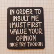 Morale Patch/Naszywka ABY MNIE OBRAZIĆ.... (rewers z klejem)