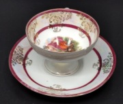 Filiżanka ze spodeczkiem, zabytkowa, D.22.