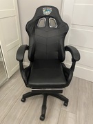 FOTEL gamingowy KOMPUTEROWY OBROTOWY dla gracza +podnóżek!