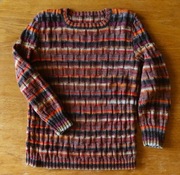 sweter jesienne kolory, ręcznie robiony XXS/XS, z dodatkiem wełny