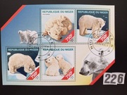 Znaczki , zwierzęta , bloczki stemplowane 226 [ 15 bloczków ]