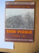 Tatry Polskie Mapa Topograficzna 1:10 000  MORSKIE OKO