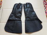 Skórzane rękawice motocyklowe vintage PRL - Milicja/Wojskowe