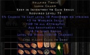 Warlock torch diablo 2 rotw non leader SC PC 20/16