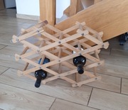 Stojak drewniany na butelki wina, 10 sztuk