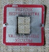 Ikarus 260 280 tabliczka informacyjna Przycisk Bezpieczeńatwa 1264-4