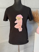 Czarny T-shirt damski Polo Bear by Ralph Lauren