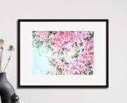 Obraz akwarele kwiaty malowany A4