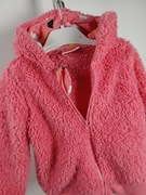 Różowy miękki sweterek bluza z kapturem So cute 6/9m 