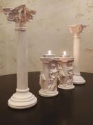 Dekoracja gipsowa kolumna podstawka pod świeczki 