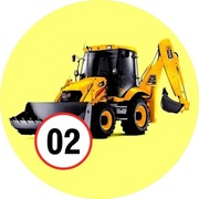 Pan Opłatek na tort - KOPARKI POJAZDY BUDOWLANE