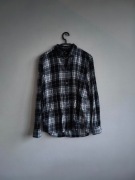 Damska koszula flanelowa w kratę H&M - czarnobiała, roz. S