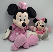 2 słodkie różowe Myszki Minnie jedna duża - 45cm