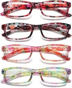 Damskie okulary do czytania KOOSUFA kwiatowe retro +1.5