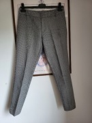 Stradivarius spodnie w pepitkę w kant 38 M