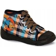 nowe BEFADO 25 kapcie trampki za kostkę kratka auto tekstylne chłopięce 