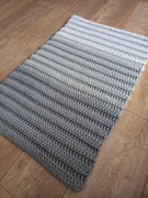 Szary cieniowany dywanik/ chodnik ze sznurka bawełnianego 