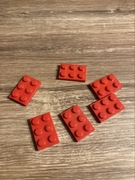 LEGO UŻYW: 3021 płytka / plate 2x3, czerwony / red - 5 szt.