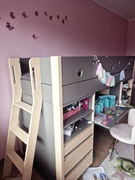 Łóżko piętrowe z biurkiem 