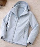 Nowa kurtka Softshell damska błękitna przeciwdeszczowa wiatrowa kaptur S/M