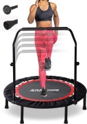 Trampolina fitness Kanchimi 100 cm składana mini do ćwiczeń w pomieszczeniu