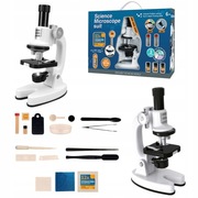 MIKROSKOP EDUKACYJNY DLA DZIECI LUPA PRZYBLIŻENIE 1200x +AKCESORIA ZESTAW