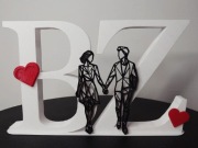 Literka dla Par Ślub Rocznica Urodziny Okazja 