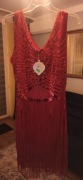 Sukienka głeboka czerwień, cekiny