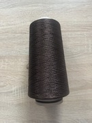 Przędza do overlocka brązowa z połyskiem