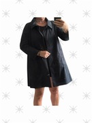 Lacoste granatowy płaszcz/trencz damski -retro vintage r L