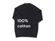 Sweter Drykorn L czarny bawełniany klasyczny basic elegancki casual