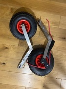 Koła do wodowania pontonu slipowe z rolką i blokadą kotwicy