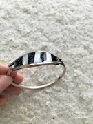 Stara srebrna bransoletka z alpaki Meksyk rękodzieło artystyczne 