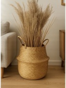 Kosz dekoracyjny Butterfly z trawy morskiej składany 30x33 cm boho