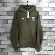 Bluza z kapturem hoodie Nike air Swoosh haft logo sb khaki zielona Tech