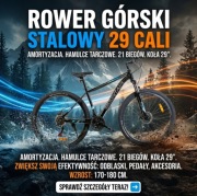 ROWER GÓRSKI MĘSKI KOŁA 29 STALOWY MTB