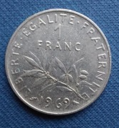 Moneta Francja 1 frank 1969