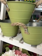 Doniczka zielona sznurek