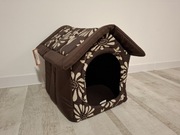 Hobbydog domek buda dla małego psa, w kwiaty - brązowa R1