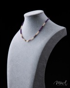 Naszyjnik Kamienie Naturalne Jaspis Ametyst Rubin Kryształ Górski Serce