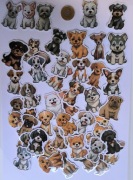 Naklejki, wlepy,  Pieski, Psy, zwierzęta, Animals, dogs - 50 sztuk 