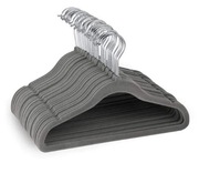 Komplet 32 Sztuki Wieszaków Welurowe Wieszaki Dziecięce Szare